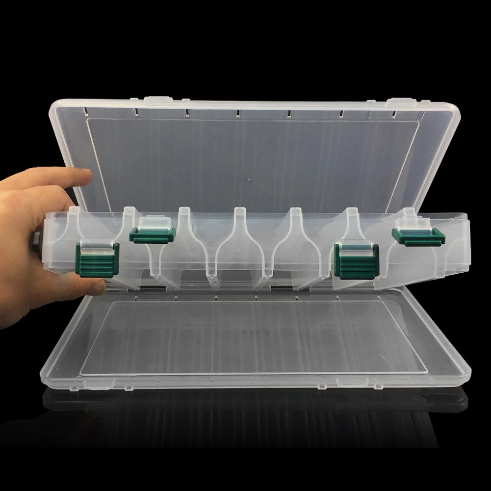 14 Grid Fishing Lure Bait Hooks Box Large Capacity Double Sided Fishing Lure Box Multifunctional for Fish Hook Lure Fake Bait