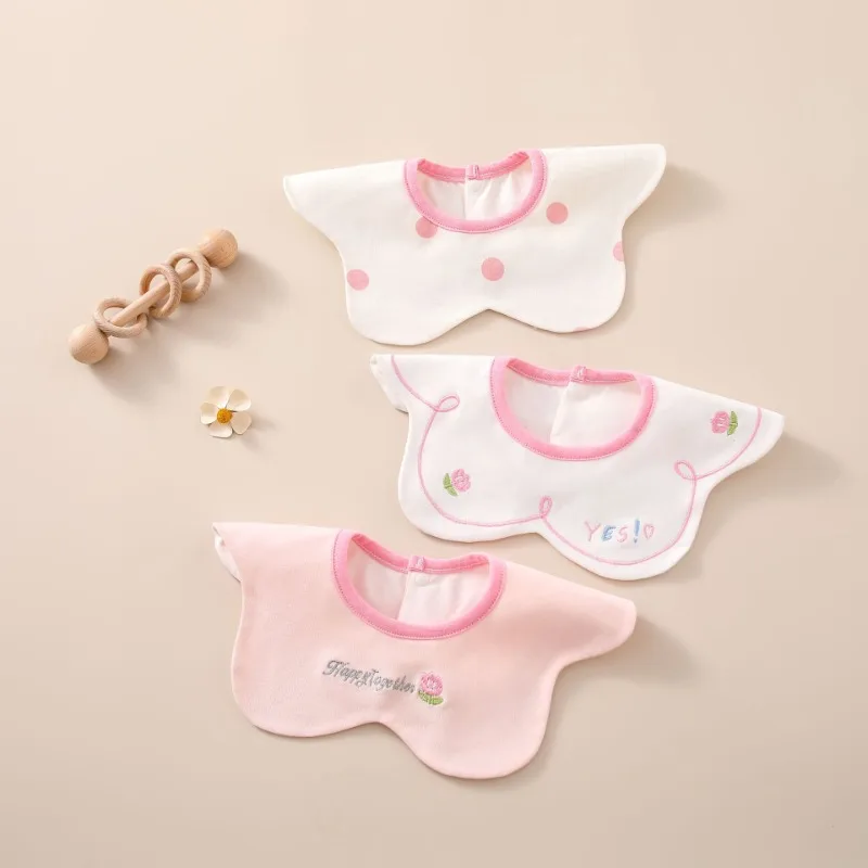 

Baby bib baby cotton waterproof and dirt-proof bib 360 degrees rotating newborn milk insulated saliva towel