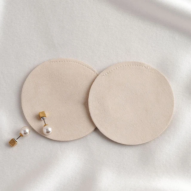 5Pcs 7x7cm Ring Earrings Jewelry Bag Microfiber Velvet Flannel Cotton Round Pouch Wedding Birthday Xmas Gift Storage Box 3