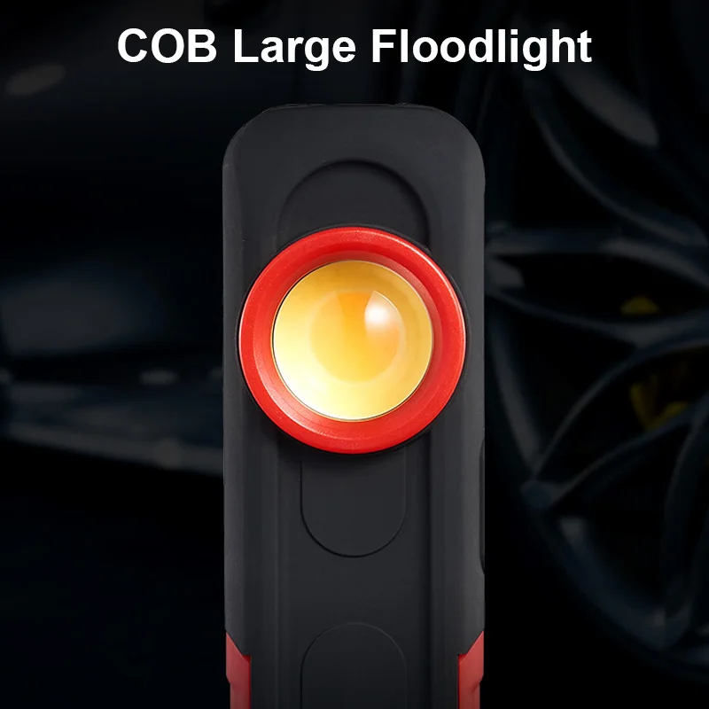 Magnetic Flashlight COB LED Work Light Torch Portable USB Inspection Light Lantern Hook COB Hanging Camping 3 Mode