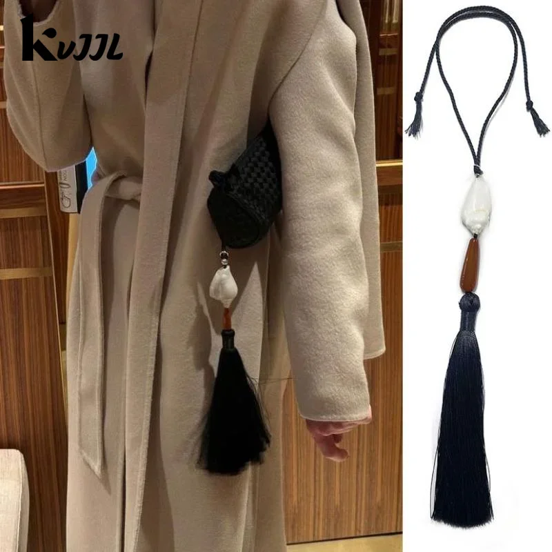 Einfache exquisite Quaste Schlüsselanhänger Damenmode Accessoires natürliche Muschel Tasche Schnalle böhmischen Anhänger Charme Schmuck Geschenk