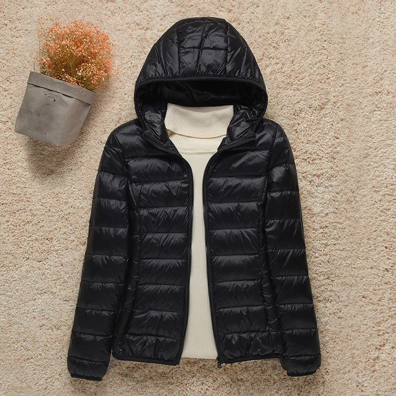2023 New Women Thin Down Jacket White Duck Down Ultralight Jackets Autumn And Winter Warm Coats Portable Outwear 2