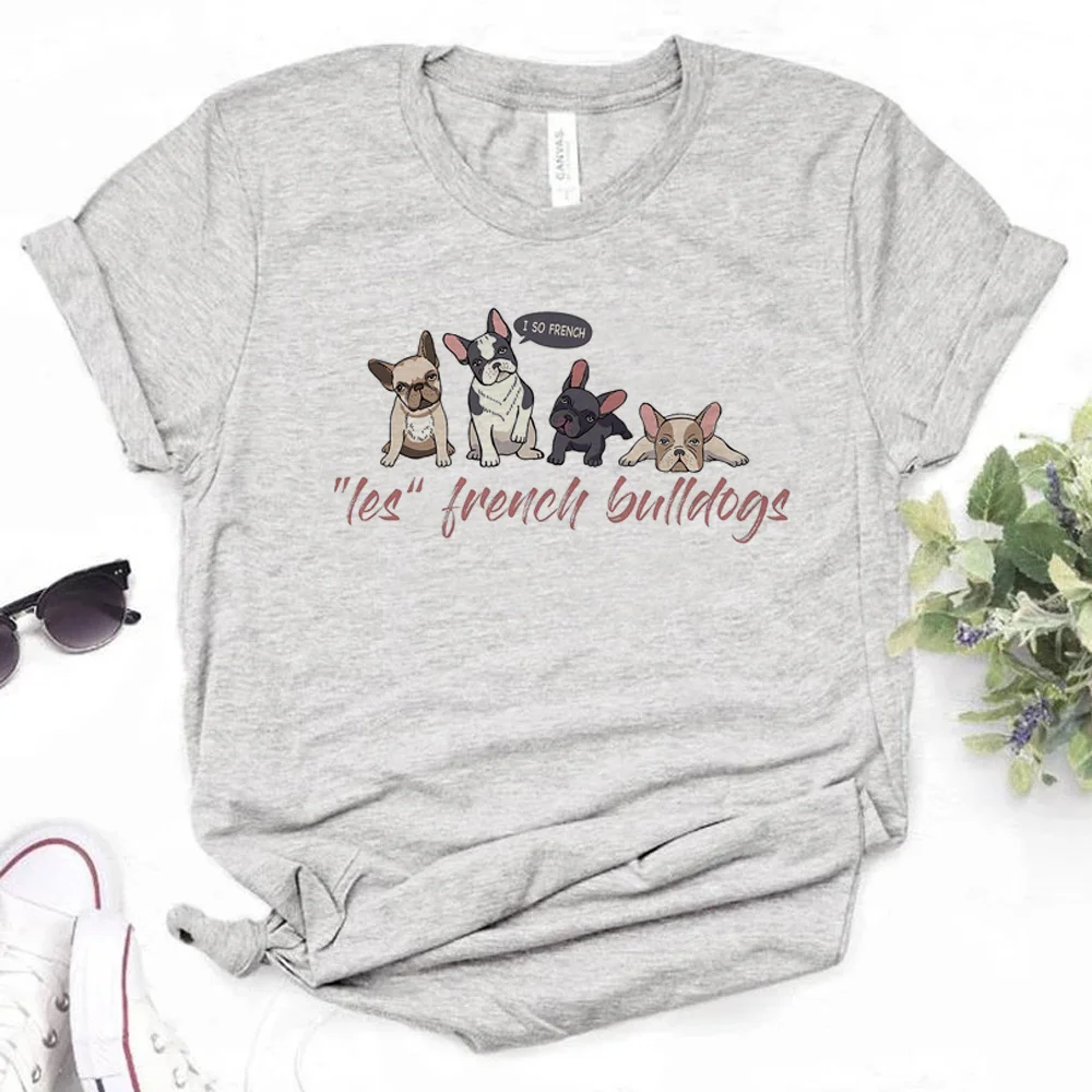 

French Bulldog tshirt women Y2K Tee girl funny y2k streetwear clothes
