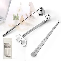 3pcs/set Candle Snuffer Trimmer Hook Stainless Steel Luxury candle scissors Wicks Holder Dipper Home Deco Rose Gold Silver Black 3