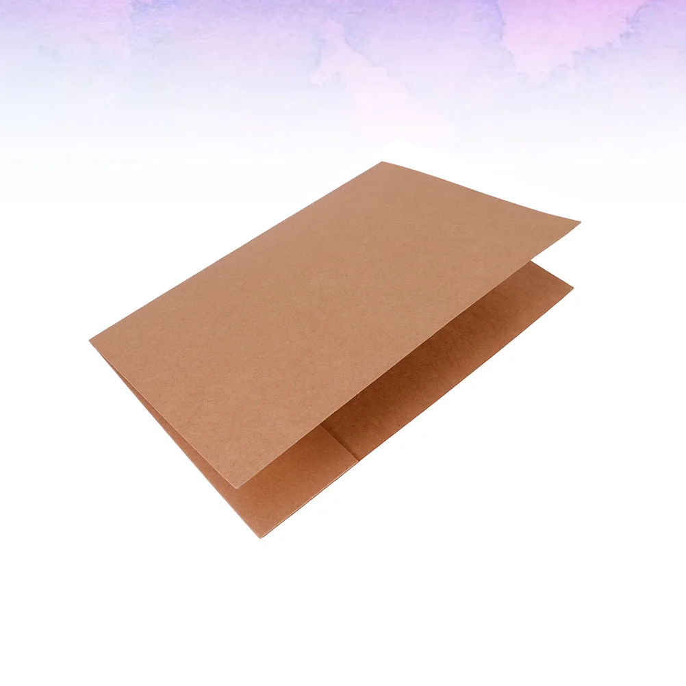 

A4 Kraft Paper File Project Pockets Two- Pocket Portable Folders Document File Project Pockets Organizer Folder for Home School