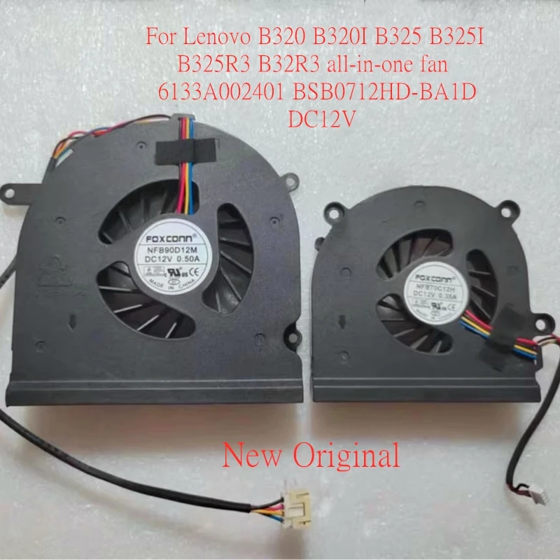 

New Original Laptop CPU GPU Cooling Fan For Lenovo B320 B320I B325 B325I B325R3 B32R3 a-i-o fan 6133A002401 BSB0712HD-BA1D DC12V
