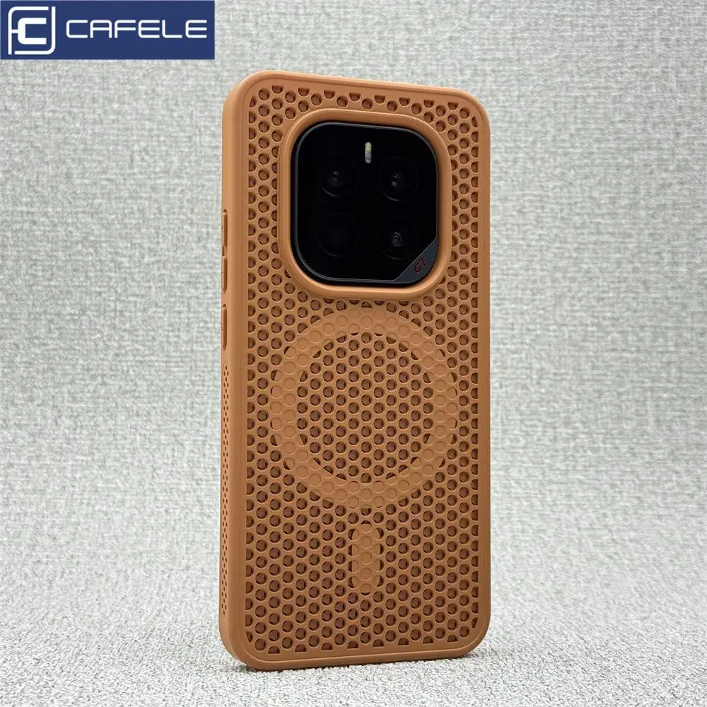 Honeycomb Heat Dissipation Breathable Magnetic Back Phone Case