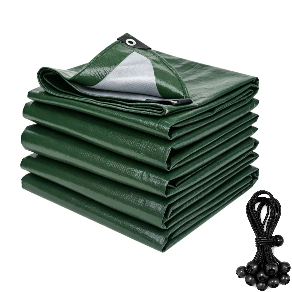 Durable Waterproof Tarp Cover UV Resistant with Grommets for Outdoor Protection and Emergency Shelter