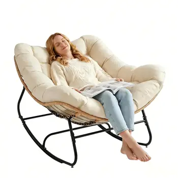 Oversized Papasan Rocking Chair 1