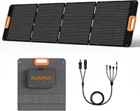 Solar Panel 200 Watt Foldable 200W Solar Cell Solar Charger for Power Station Waterproof w/Adjustable Kickstand 8mm Connector 1