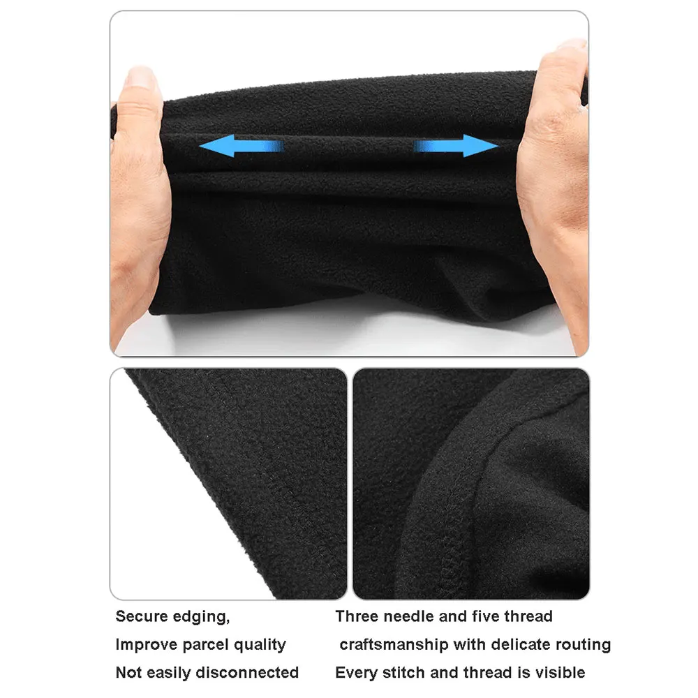 Motorcycle Mask Winter Warm Balaclava Half Face Black Warm Fleece Neck Scarf Riding Biker Windproof