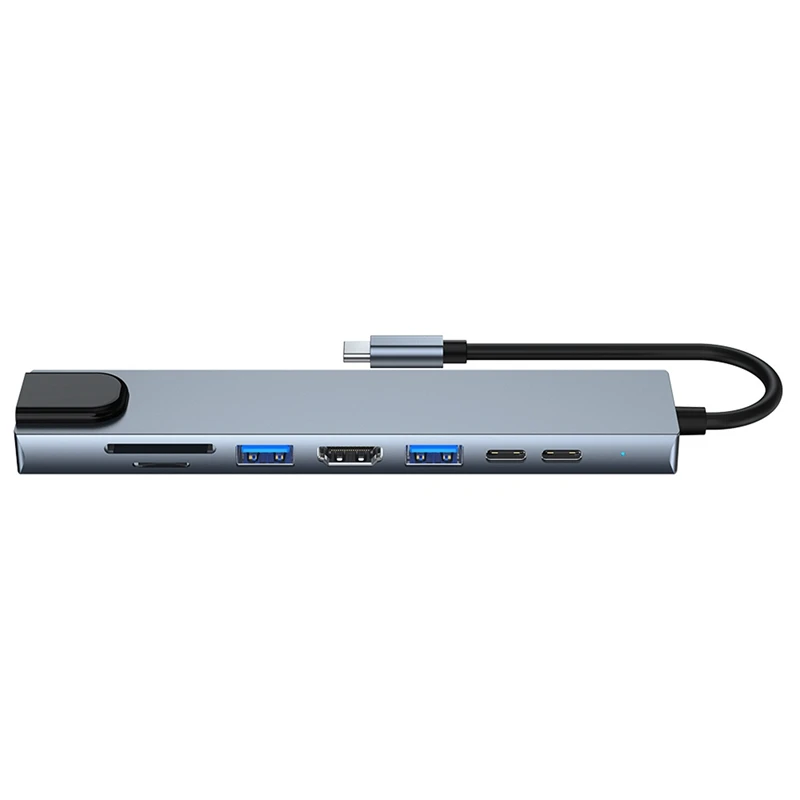 

Док-станция 8-в-1 с USB-концентратором, 4K, Rj45, Lan, 100 м