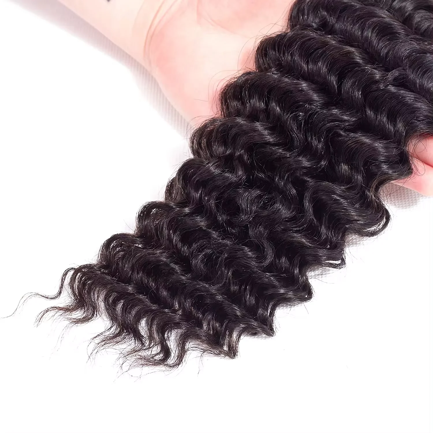Deep Wave Bundles 100% Human Hair 28 30 inch Virgin Hair Curly 3 4 Bundles Brazilian Weave Human Extension Weave
