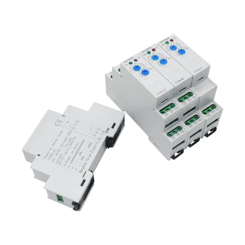 Din Rail Time Relay A Power-On Delay B Delay Disconnection AC/DC 12V-240V 16A 0.1S~10 Days