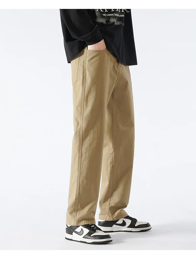 115 110cm Lengthed Tall Men Pants Straight Chino Trouser Male Summer 100 Cotton Extra Long Leg Length 200cm 190 Cm Thin Teenager