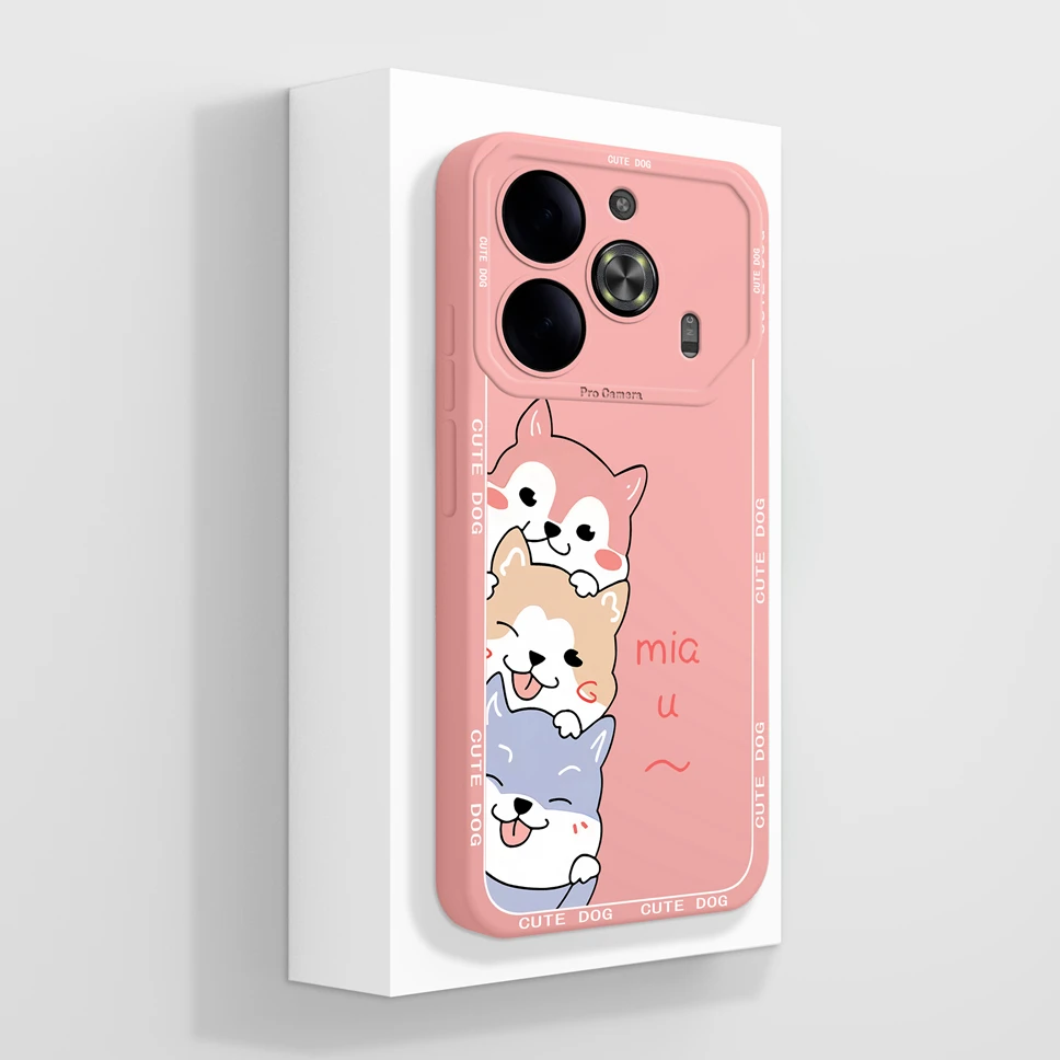 Cute Creative Style Soft Liquid Silicone Protective Back Cover Case