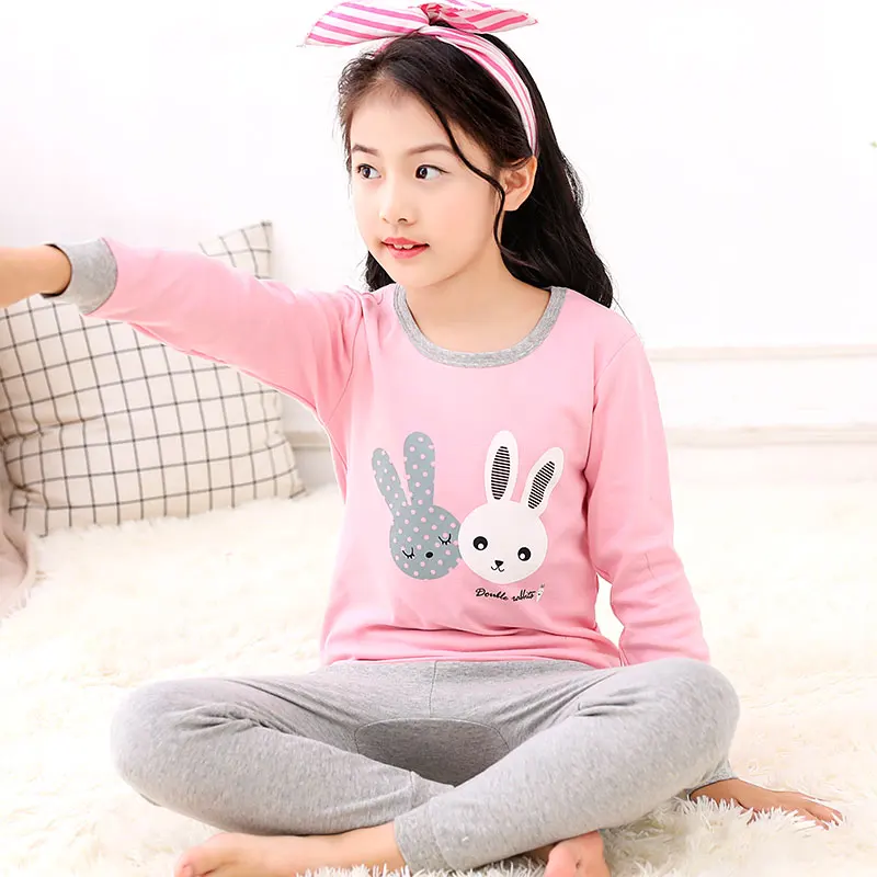 Kids Pajamas Set Girls Groups Animal Cartoon Pajamas Sets For Girls
