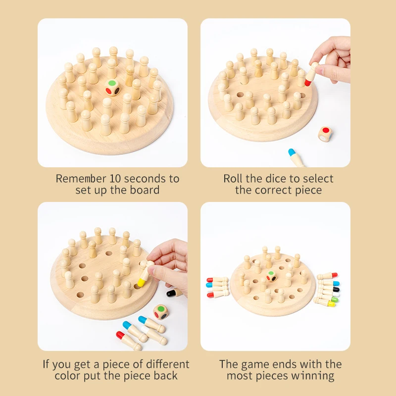 Preschool CHILDREN'S Puzzle Memory Chess Toys, Baby Brain Memory Exercise, Focus Training, Parent-child Games Chess Games 5