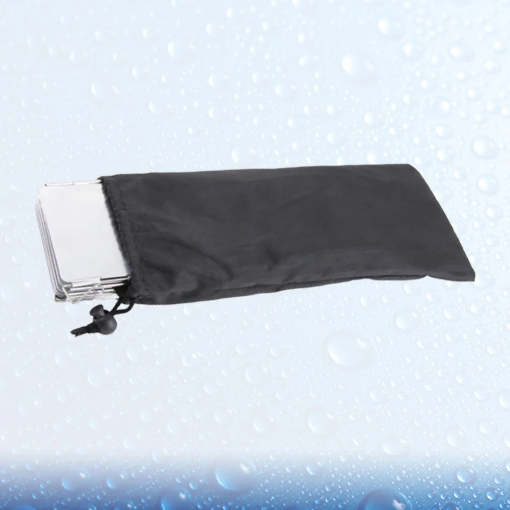 

8pcs Camping Wind Shield Foldable Aluminium Alloy Wind Shield with Cloth Bag for Barbecue Outdoor Camping Picnic (Silver)