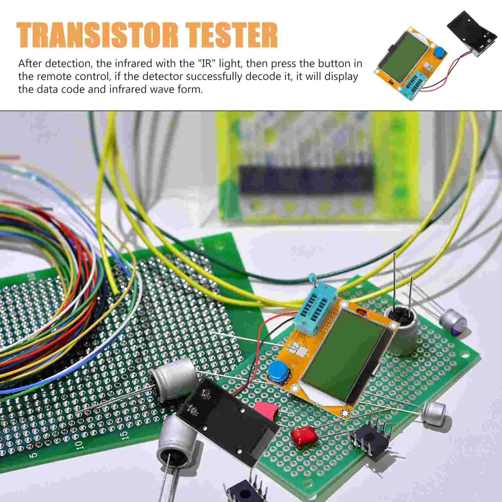 - Digital Transistor Tester Resistance Capacitance Inductance Meter Gauge without Transistor Tester 4