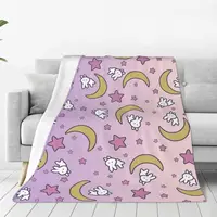 Sailor Moon - Usagi's Print Moon Bunny Blanket Blanket Fleece Super Soft Sofa Throw Blankets For Home Office Throws Bedspread 1