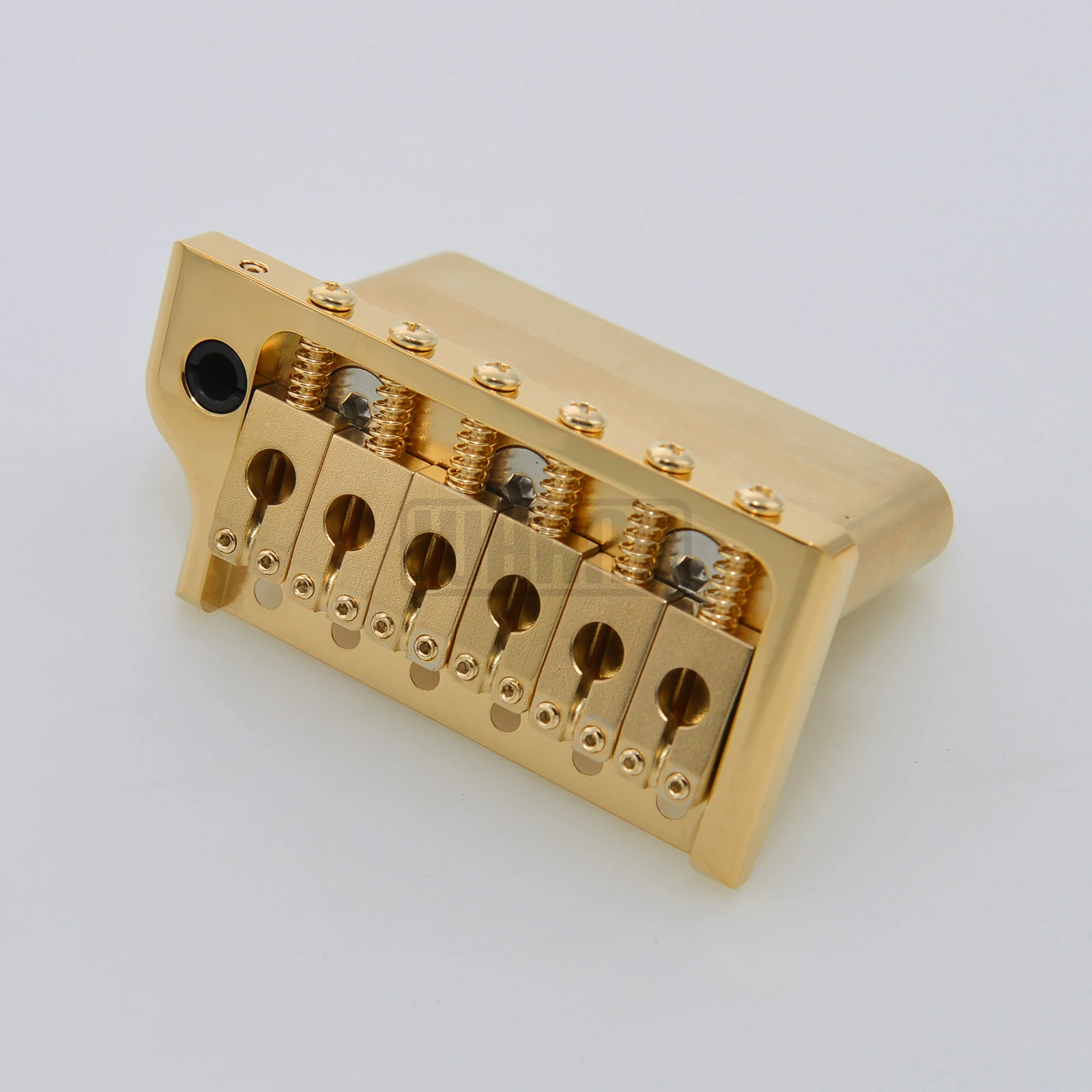 WAAH Gitarren-Tremolo-Brücke im PRS-Stil, CNC-gefräst, Ultra 52,5mm Messing, 6 Schrauben, Knife Edge für STcaster-Gitarre – Detail 4