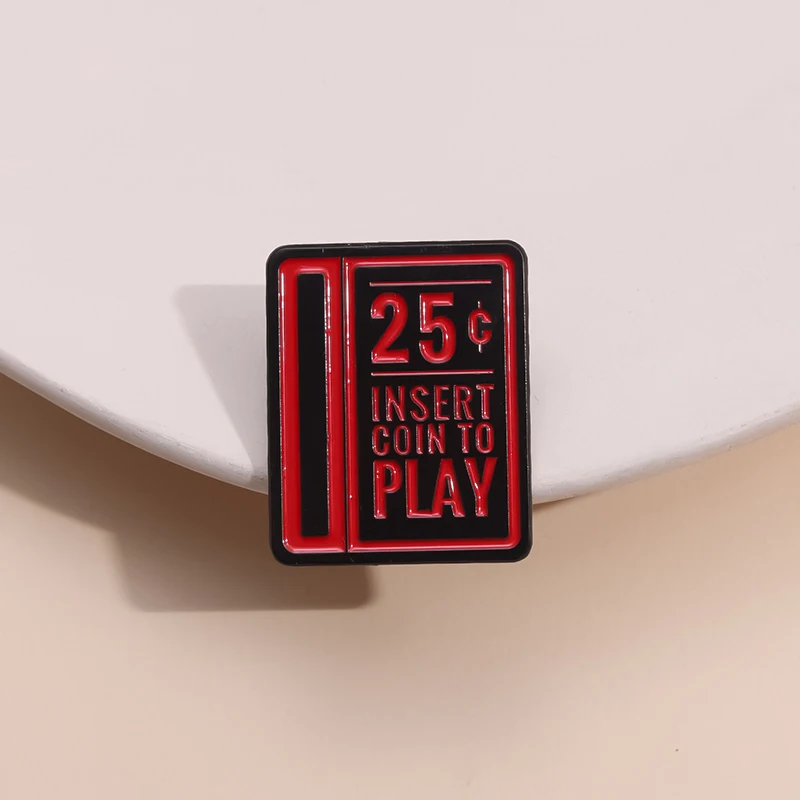 

Insert Coin To Play Enamel Pins Fun Game Console Brooches Backpack Clothes Creative Lapel Badge Gothic Jewelry Gift For Friends