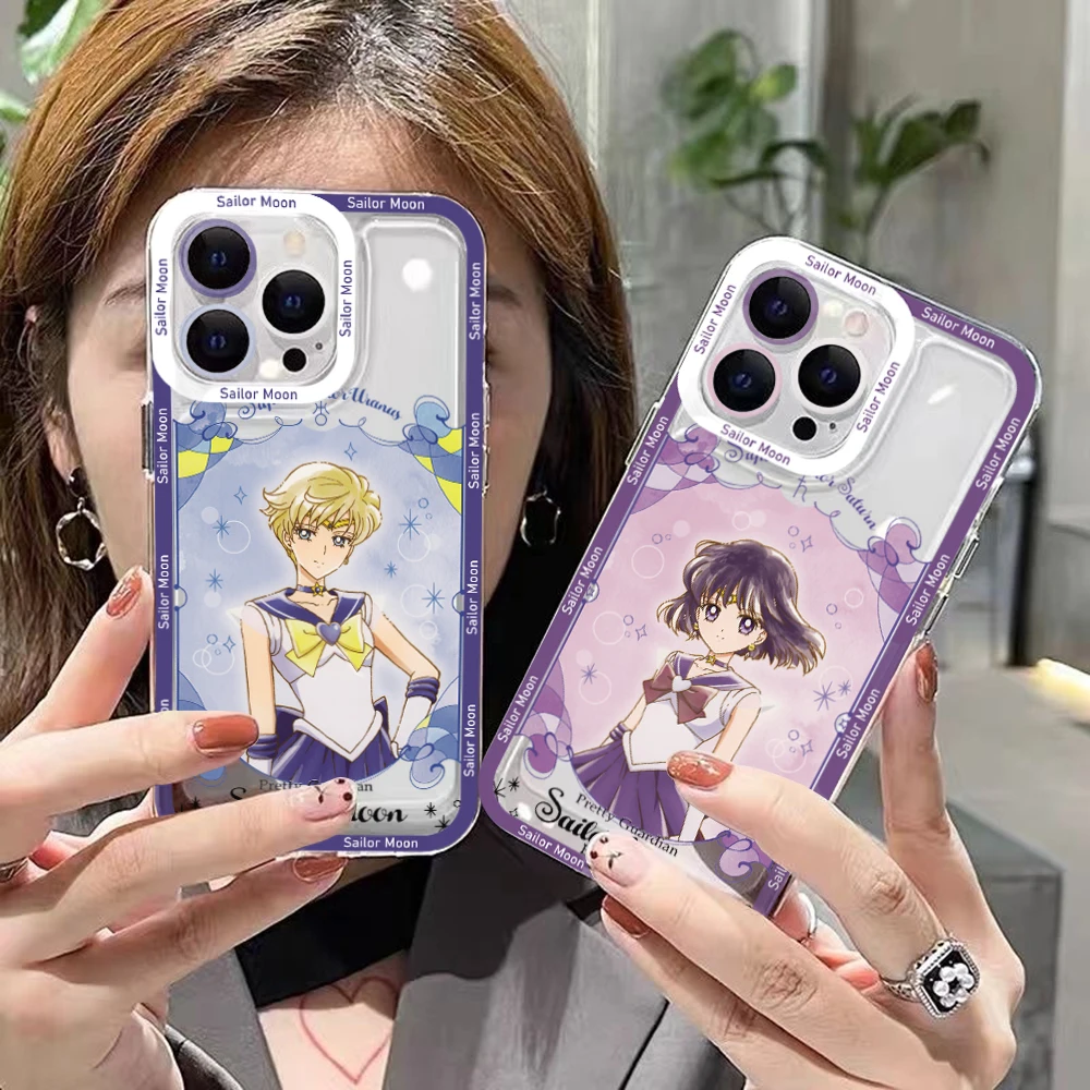 Cute Cartoon Sailors Moons Phone Case For iPhone 15 14 13 12 11