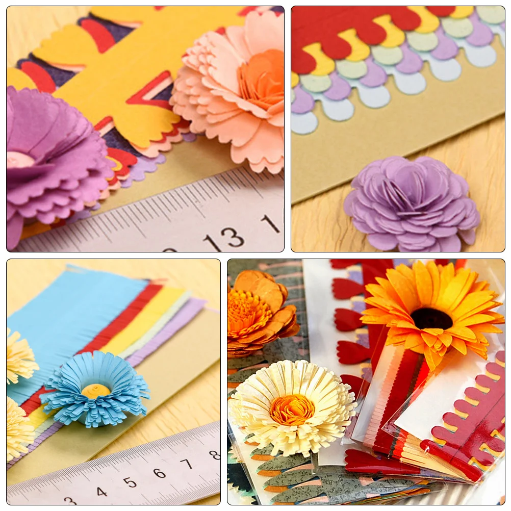 Household Gadgets 60Pcs Paper Quilling Flower Quilling Art Strips Diy Flowers Petal Quilling Paper Strips Paper