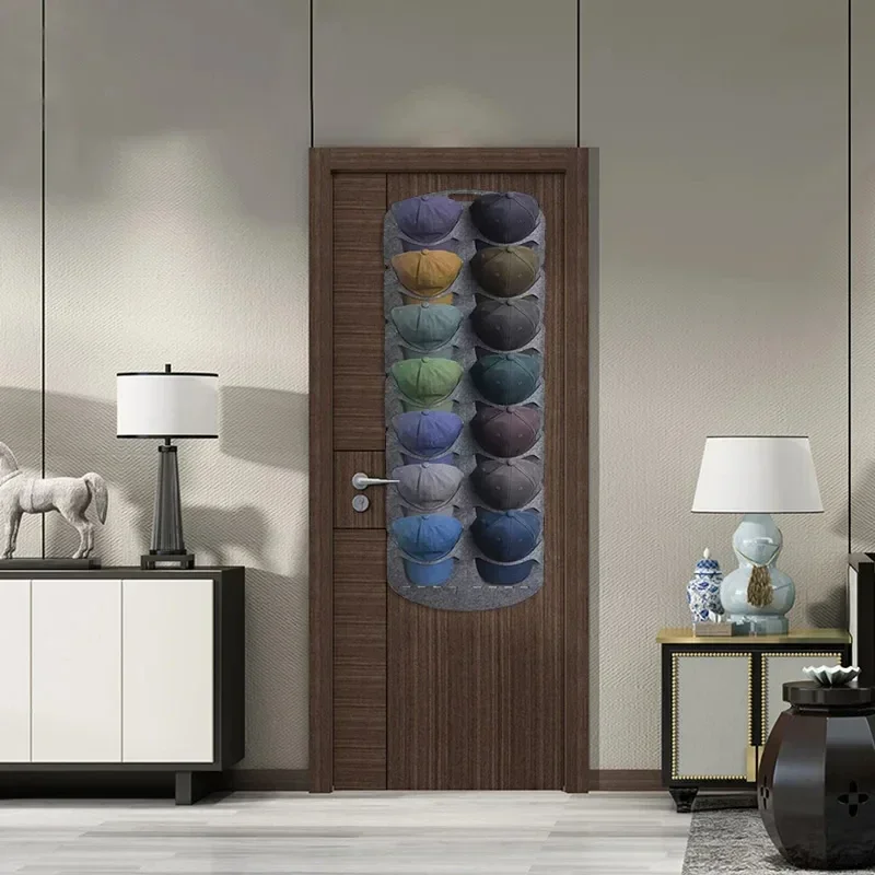 Felt Hat Organizer Storage Rack Wall Hat Storage Rack Door Hanging Baseball Cap Storage Bag Home Closet Neat Hat Rack 5