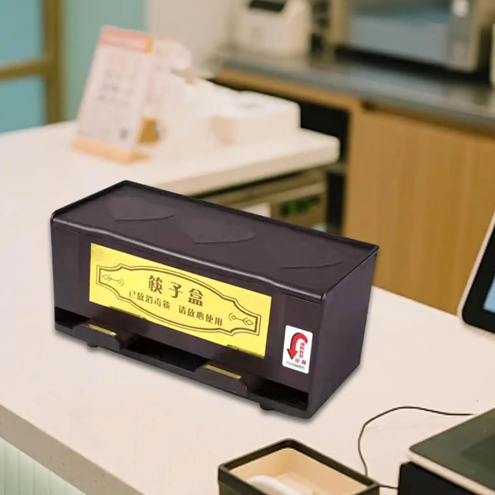 Chopstick Storage Box Straw Storage Box Compact Pressing Type Container