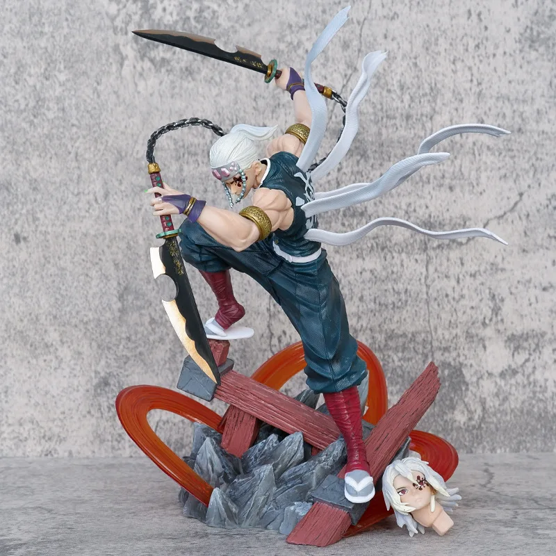 

27cm Demon Slayer Figures Uzui Tengen Anime Figure Kimetsu No Yaiba Yuukaku Hen Figurine Pvc Statue Doll Collection Ornament Toy