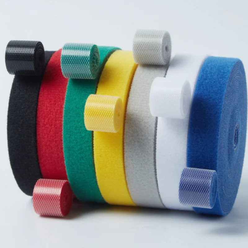 3M/5M Kabel-Organizer, langlebig, selbstsichernd, Nylon-Aufkleberbinder, selbstklebend, Rücken-zu-Rücken-Klettverschlussbinder, Drahtschutz, Wickelband – Detail 5