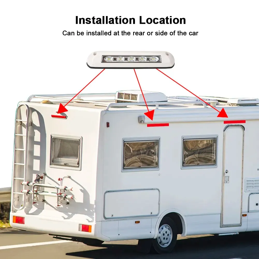RV Lamp 12V/24V Waterproof Motorhome Caravan Van Camper Trailer Wall