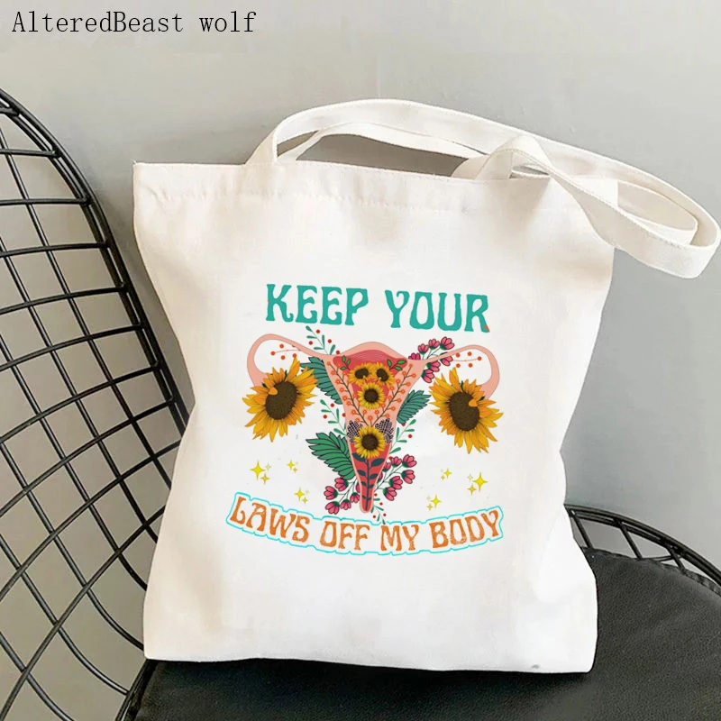 Women's Shoulder Bag My Body my Choice Pro women feminism Canvas Bag Harajuku Shopping Shopper Bag girl handbag Lady Bag