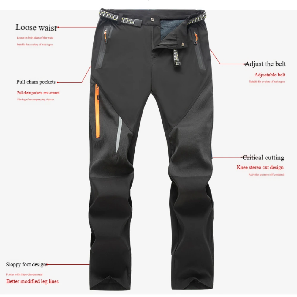 Outdoor Pants For Men Breathable Spring Summer Hiking Pants Elastic Casual Sport Camping Trousers Splicing Colors hiking pants