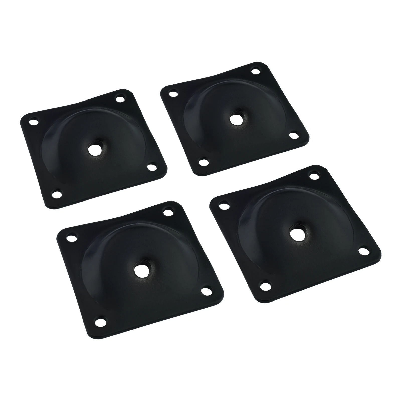 4pcs Black Silver Iron Mounting Furniture Attachment Bracket Leg Bevel Plates 58mm/2.28in Support Table Chair Sofa Chest Repair