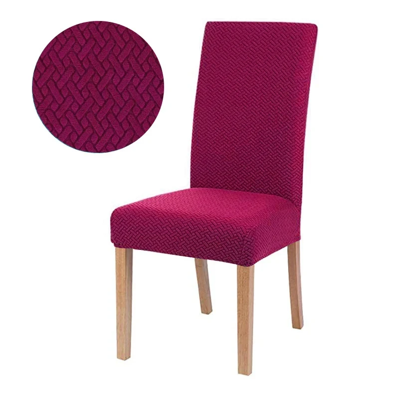 thumbnail image 1 of Funda de silla con respaldo Tejido Jacquard Tamaño universal Funda de silla barata Funda de silla elástica grande Fundas de silla para cocina Sala de estar, 1 of 5