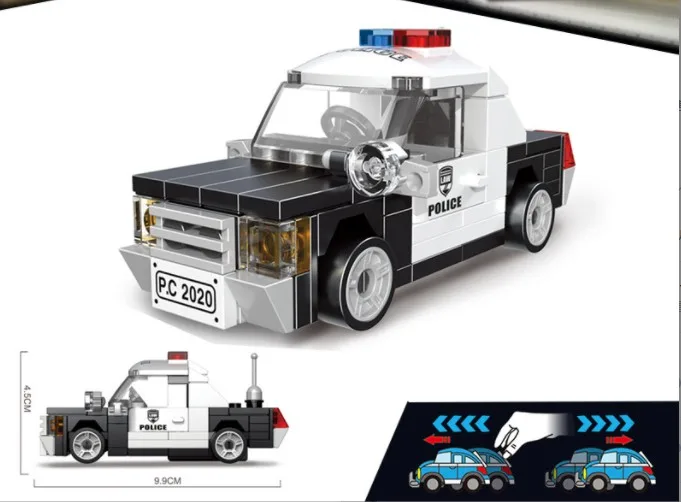 Mini Racing Car Bus Police Engineering Vehicle Ambulance Pull Back Model DIY Building Brick Toys for Children Boys Kids construction blocks,racing car building blocks,building blocks,car building blocks