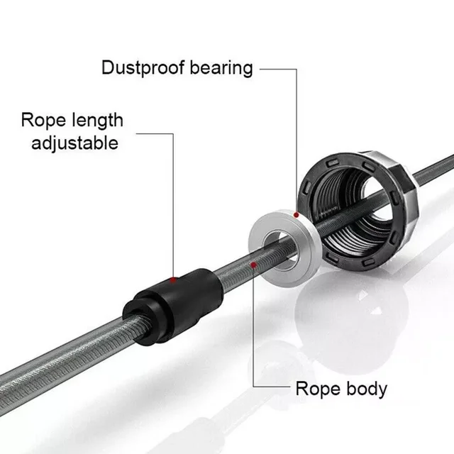 2.8/3m Ropes To Jump Crossfit Portable Fitness Equipment Aerobics Fast Steel Wire Jump Rope Boxing Yoga for Woman Man WeightLoss 5