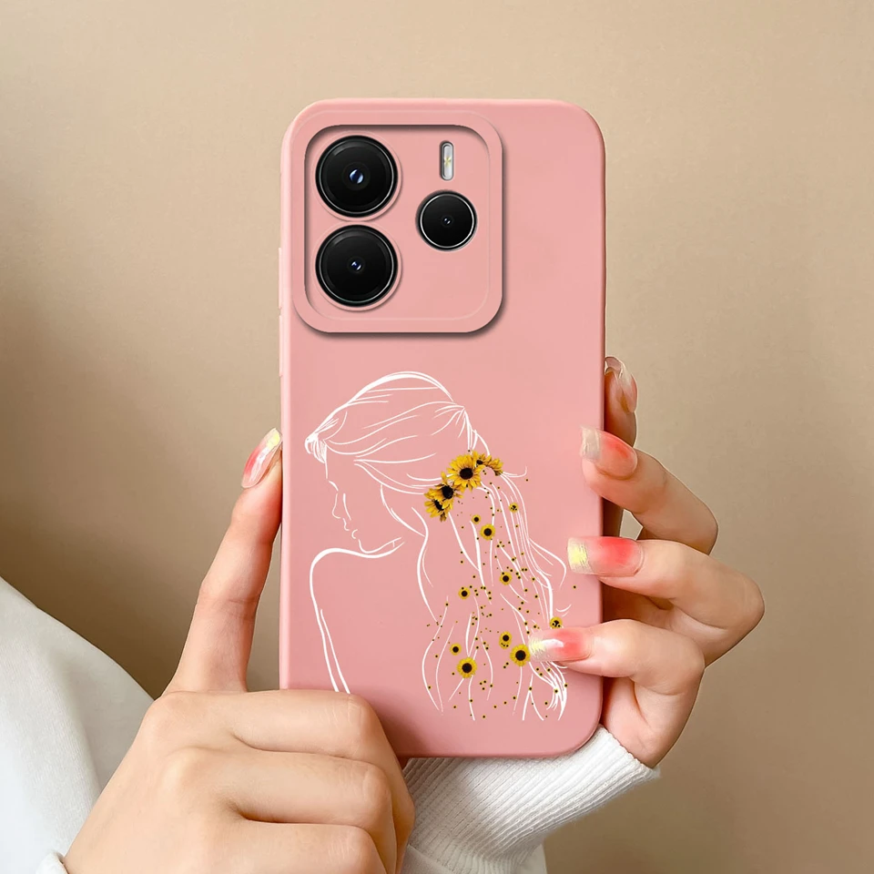 Rose Avocado Liquid Durable Non-Slip Silicone Back Cover