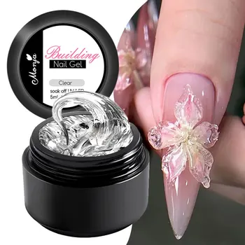 5/15ml Trasparente Antiaderente Estensione Delle Mani Gel Smalto Per Unghie 3D Modellatura/Scolpire/Scolpire UV/LED Gel Lattea Gel Duro Manicure FAI DA TE 1