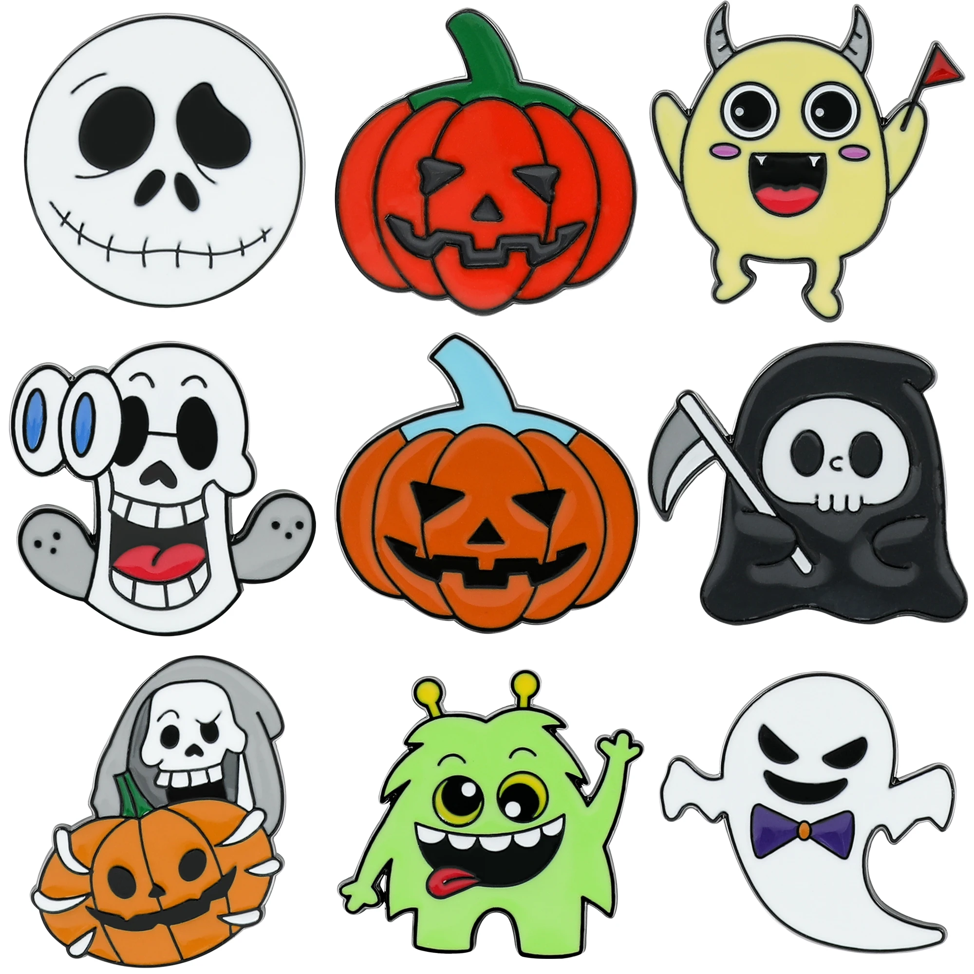 PIN esmaltado Jack Skellington Sally, figura de pesadilla antes de Navidad,  broche de insignia de Metal, accesorios de joyería de Halloween - AliExpress, image size:2000x2000