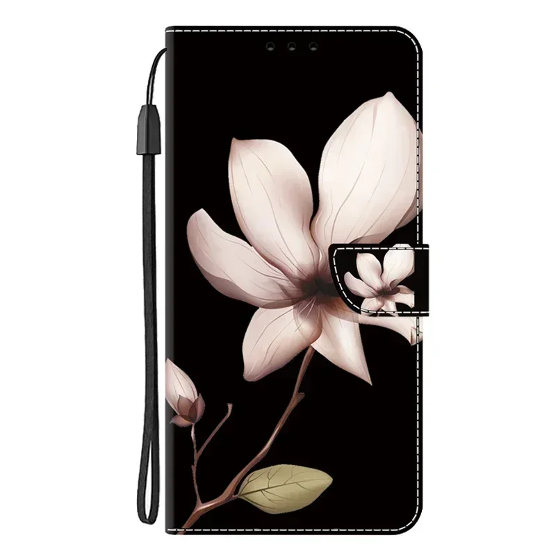 Elegant Leather Flip Wallet Phone Case with Magnetic Stand - Cute Design
