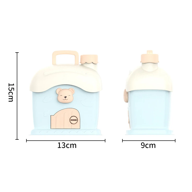 Cartoon DIY Stickers Piggy Bank Kawaii Large Capacity Cute Small House key Piggy Bank Storage Box Holiday Gifts for Kids
