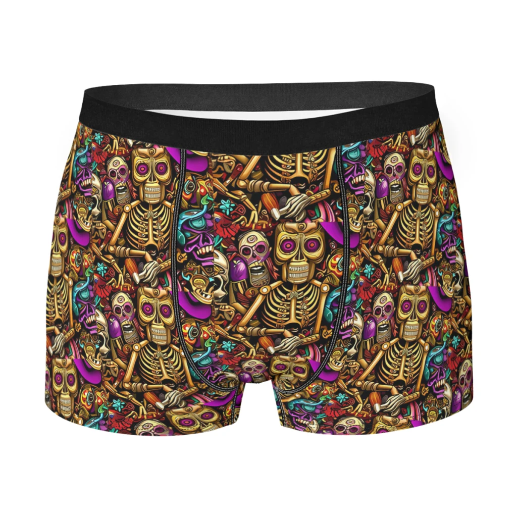 

The Gang Man's Boxer Briefs Day Of The Dead Mexico Skull Highly Breathable Underwear Top Quality Print Shorts Birthday Gifts