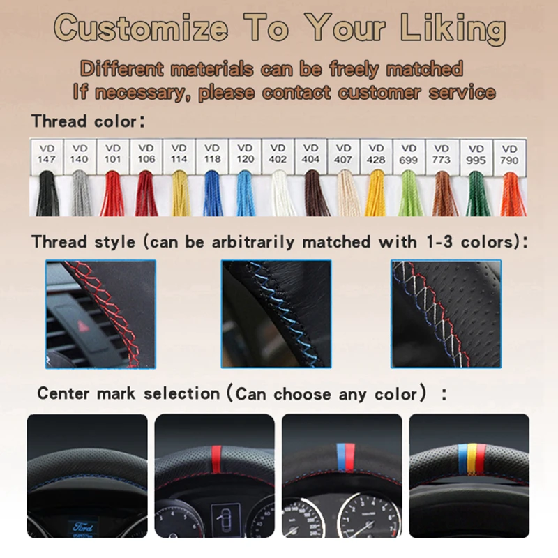 Luxurious Black Suede Car Steering Wheel Cover