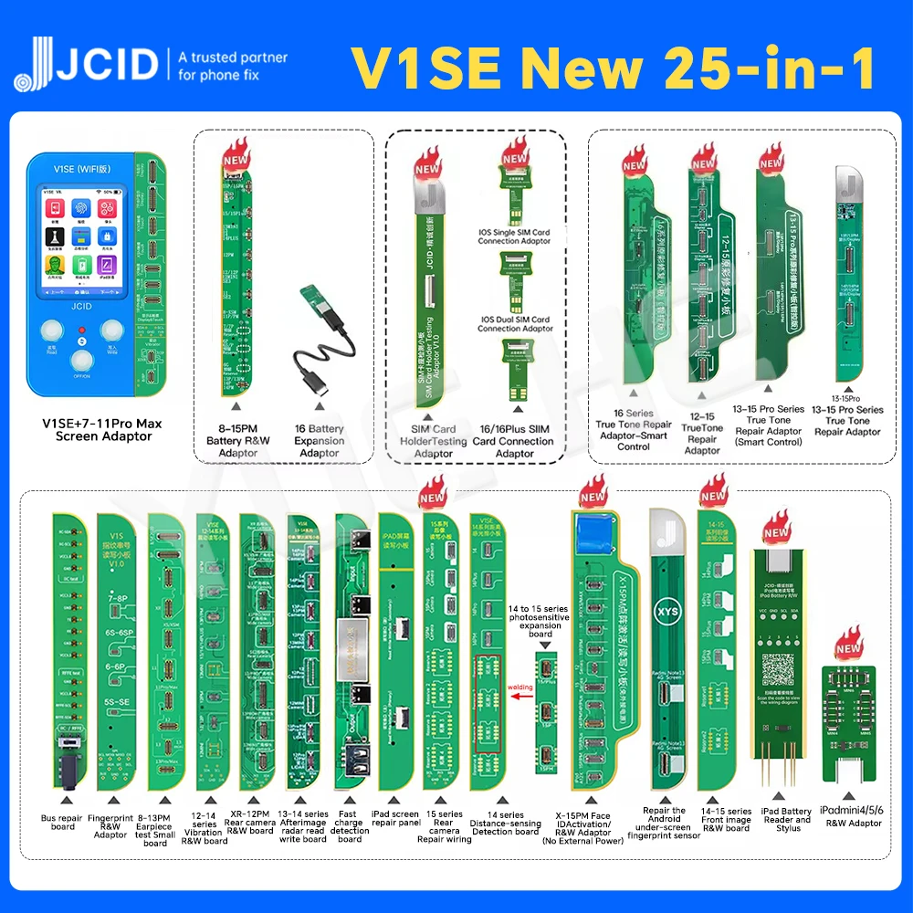 JCID V1SE Programmer For IPhone 7-15PROMax True Tone Recovery