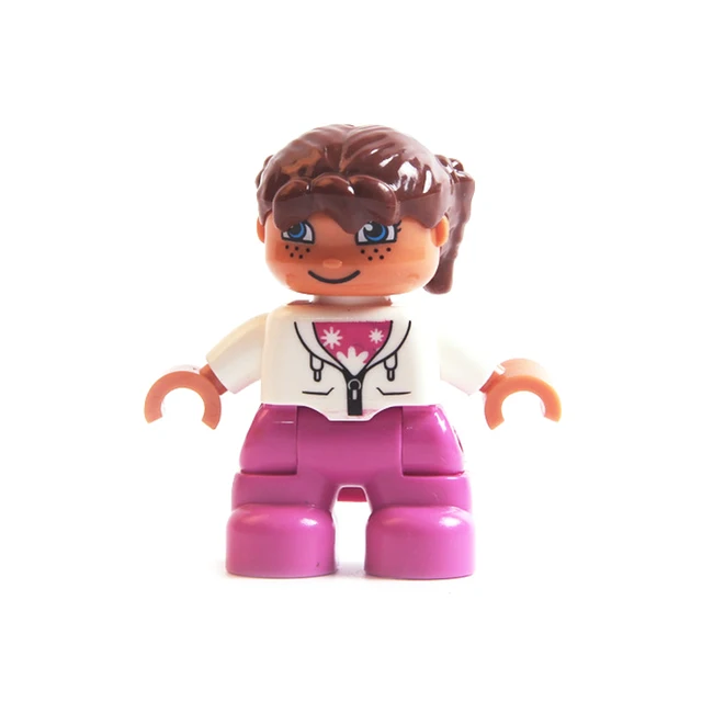 Big Size Action Figures City Princess Policemen Family Building Block Doll Character Accessory Toys Assembly Children Kids Gift Younger Sister