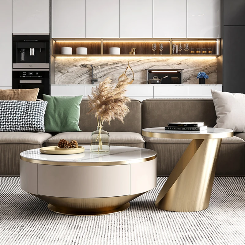 

Round Theater Nordic Furniture Dining Makeup Mobile Modern Coffee Table Dressers Muebles Para El Hogar Garden Furniture Sets